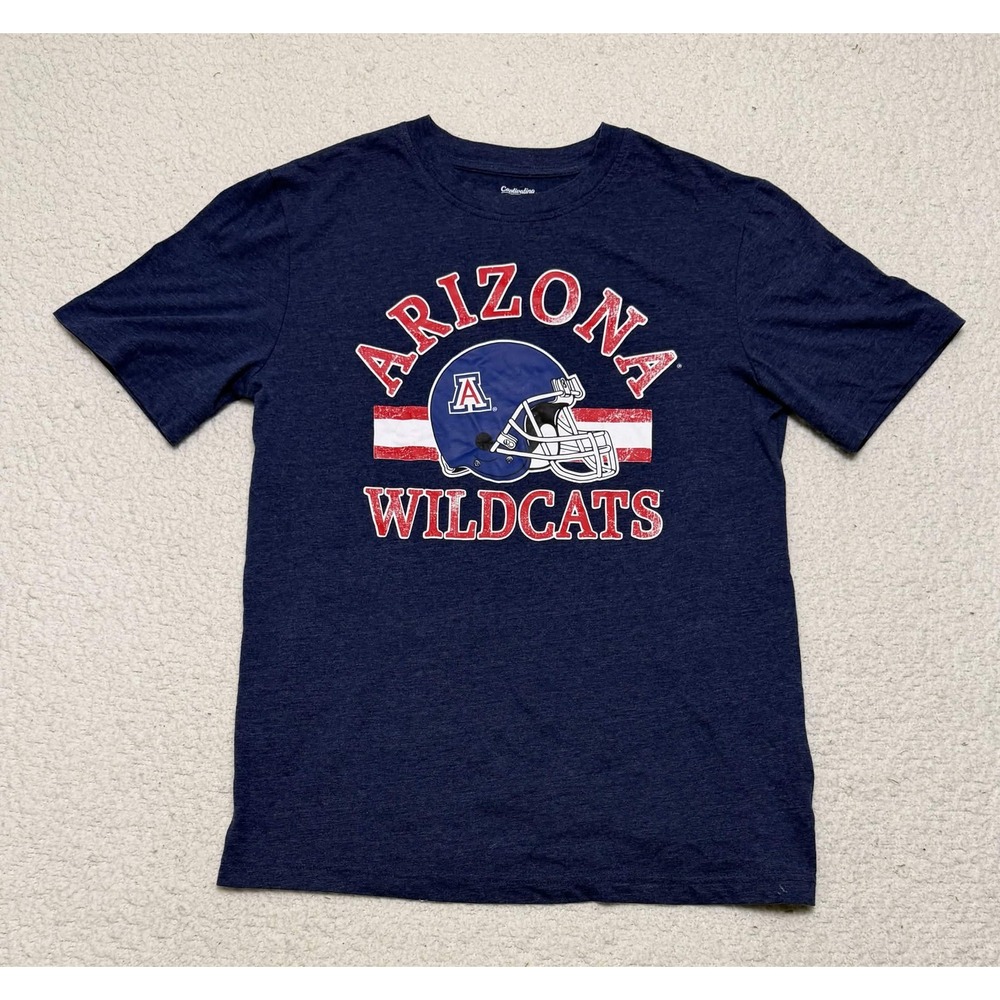 Captivating Mens Arizona Wildcats T-shirt Graphic Tee Size M Blue Crewneck
